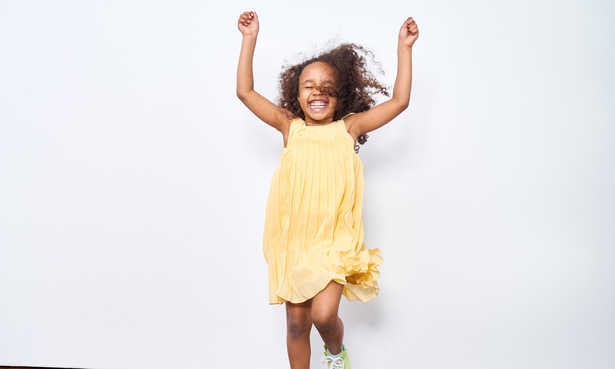 A girl child jumping