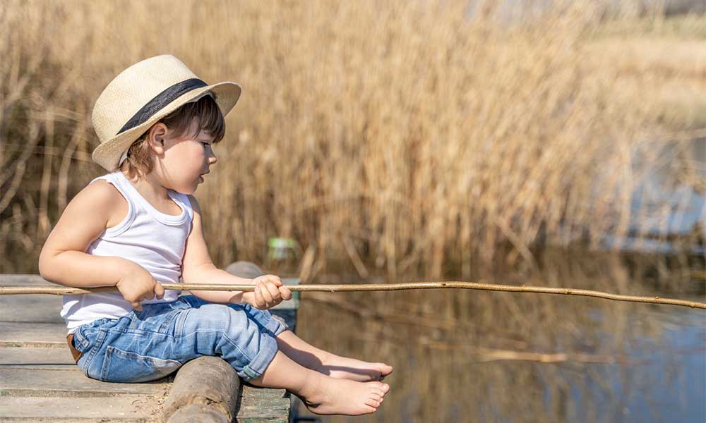 boy fishing