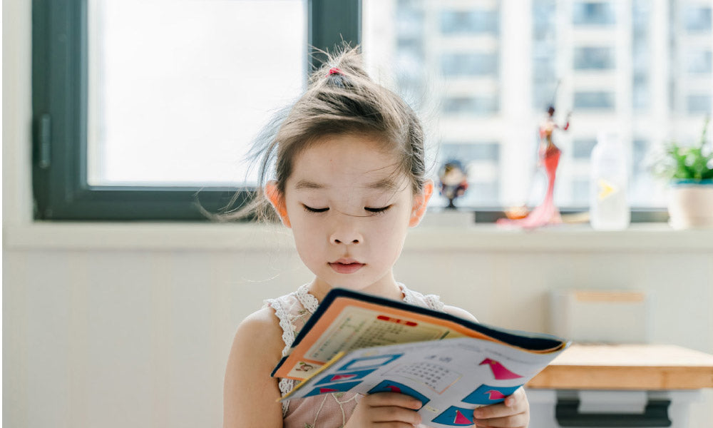 girl reading a book