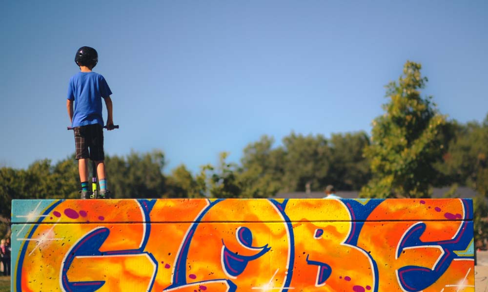 kid at the skate park