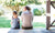 mom and daughter sitting on a porch